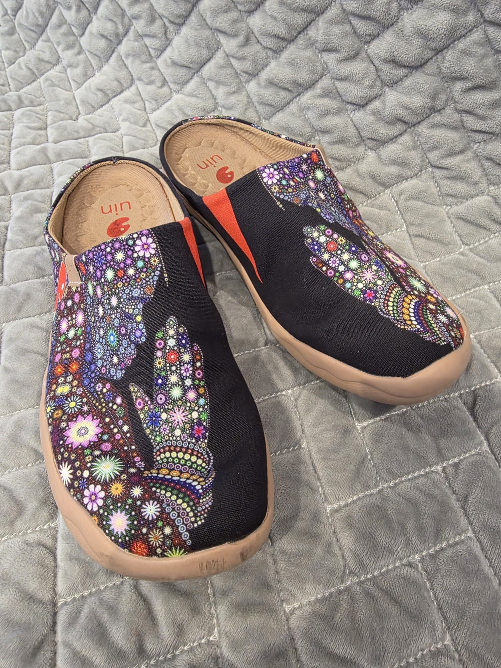 Uin Womens Shoes Pray for Goodness Comfort Slip-on Sneakers Shoes 10.5